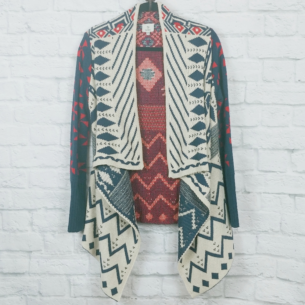 Hot & Delicious Open Front Boho Cardigan Small
